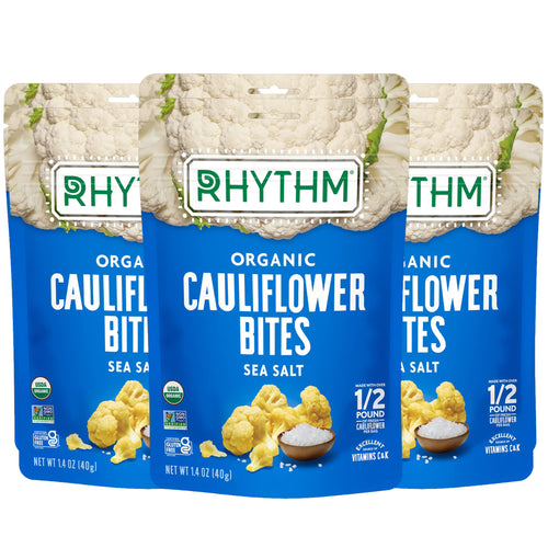 Rhythm Cauliflower Bites, Sea Salt, Vegan Box (Pack of 6)