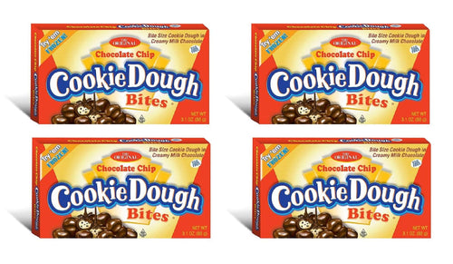 Original Chocolate Chip Cookie Dough Bites Theater Box, 3.1 oz (Pack of 4)