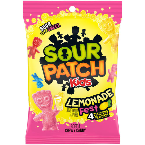 Sour Patch Kids Lemonade Fest Soft & Chewy Gummy Candy, 8.02 oz