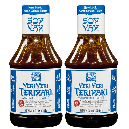 Soy Vay Less Sodium Veri Veri Teriyaki Marinade & Sauce, 21 oz (Pack of 2)