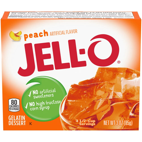 Jell-O Gelatin Dessert, Peach (Pack of 2)