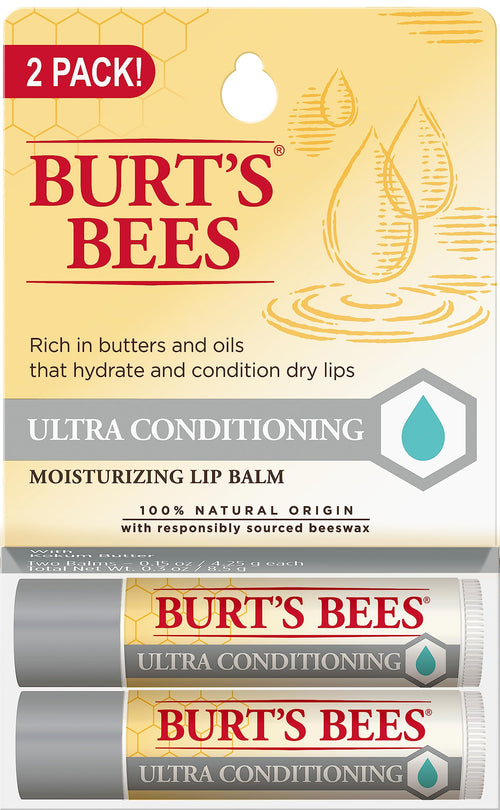Burt's Bees Ultra Conditioning Lip Balm, 0.15 oz (Pack of 2)