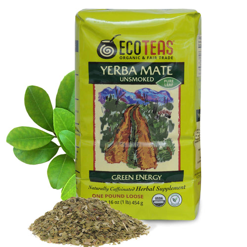 ECOTEAS Organic Yerba Mate Loose Tea, 1 lb
