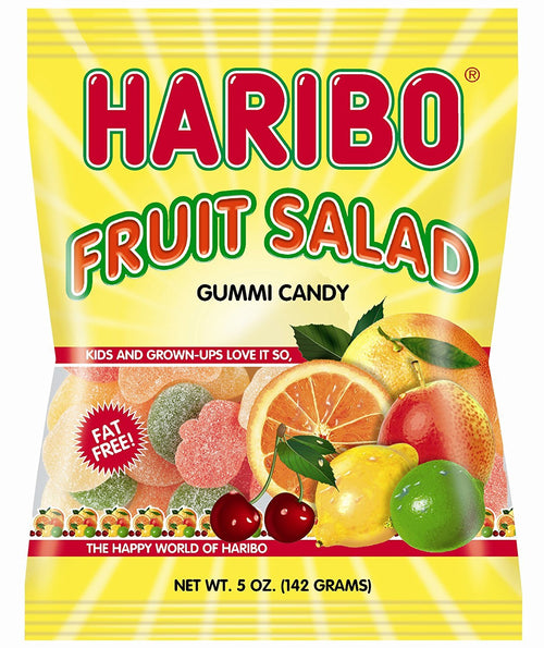 Haribo Fruit Salad Gummy Candy, 5 oz (Pack of 12)