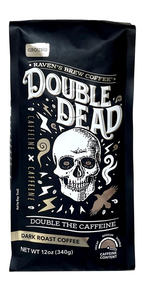 Raven's Brew Double Dead Dark Roast Ground Coffee, 12 oz