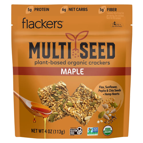 Flackers Organic Maple Multi-Seed Crackers, 4 oz