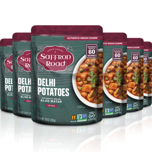 Saffron Road Delhi Potatoes Meal Pouch, 10 oz (Pack of 6)