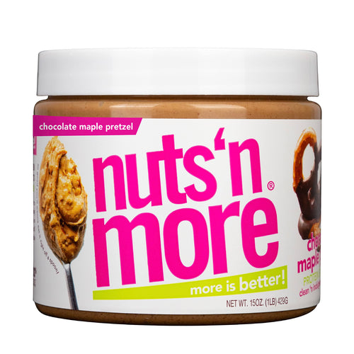 Nuts 'N More Chocolate Maple Pretzel Peanut Butter, 15 oz