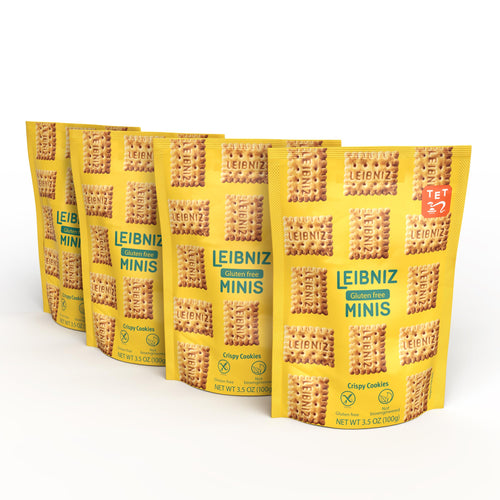 Bahlsen Leibniz Minis Crispy Cookies, Gluten Free (Pack of 4)