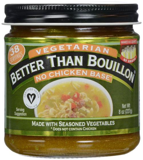 Better Than Bouillon Vegetarian No Chicken Base, 8 oz Jar (Pack of 2)