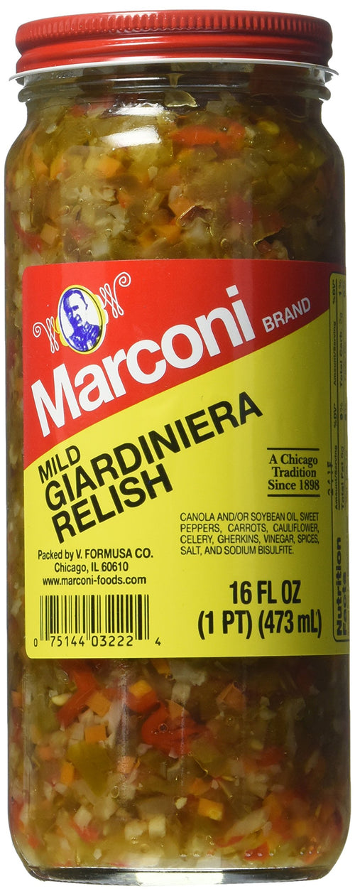 Marconi Mild Giardiniera Relish, 16 oz