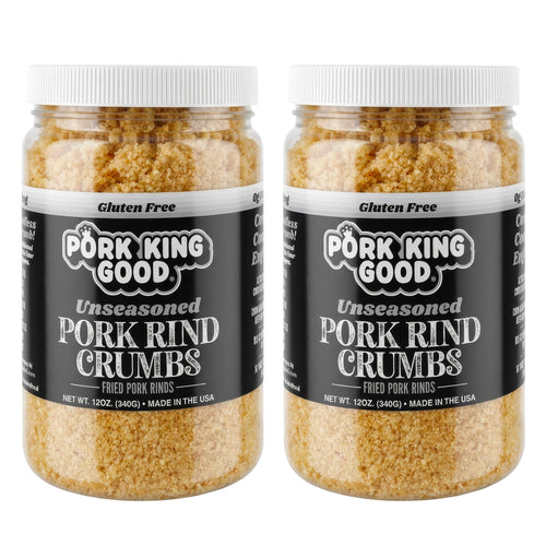 Pork King Good Unseasoned Pork Rind Panko Bread Crumbs, Gluten Free (Pack of 2)