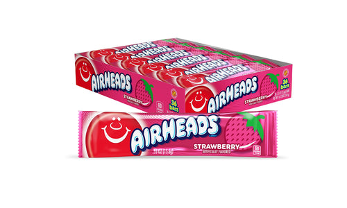 Airheads Full-Size Strawberry Taffy Candy Bars, 36 Count