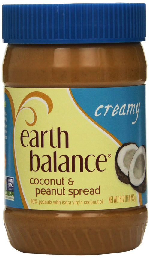 Earth Balance Coconut Peanut Butter, Creamy, 16 oz (Pack of 2)