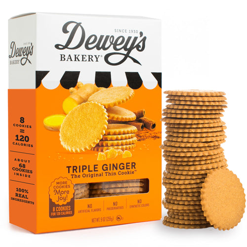 Dewey's Bakery Triple Ginger Moravian Cookie Thins, 9 oz