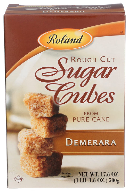 Roland Rough Cut Demerara Sugar Cubes, 17.6 oz