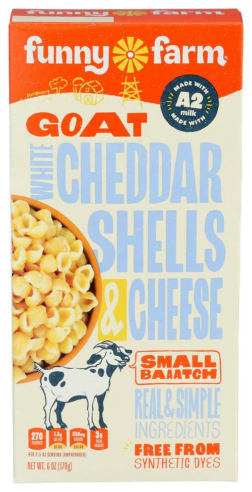 Funny Farm Goat White Cheddar Shells & Cheese, 6 oz