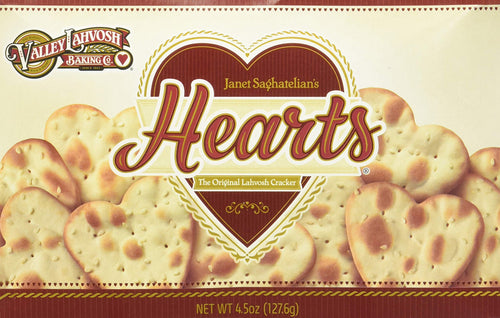 Valley Lahvosh Hearts Crackers, 4.5 oz (Pack of 4)