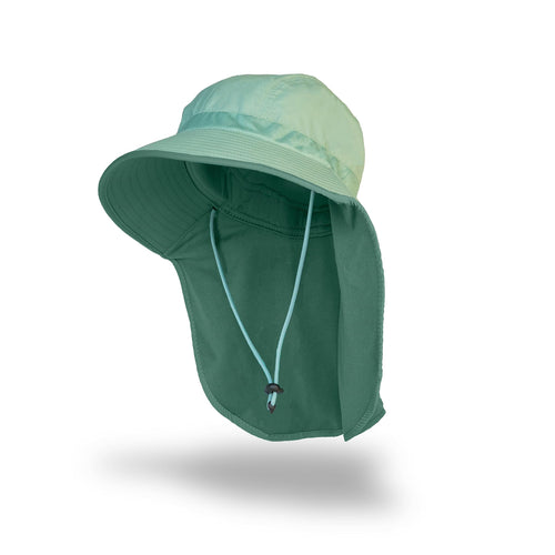 Farmer's Defense Sun Hat, UPF 50+, Wide Brim with Neck Flap, Meadow Green