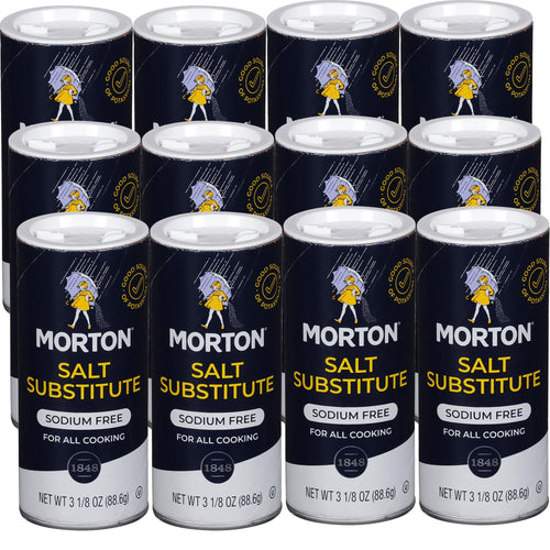 Morton Salt Substitute, Sodium Free, 3.125 oz (Pack of 12)