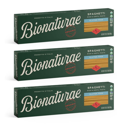 Bionaturae Rice & Lentil Spaghetti Pasta, 12 oz (Pack of 3)