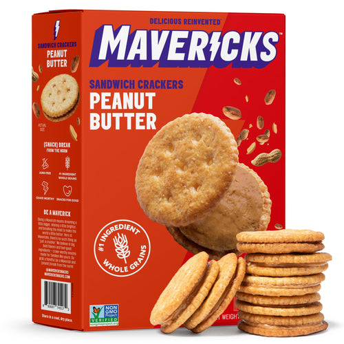 Mavericks Peanut Butter Sandwich Crackers, 7 oz Box