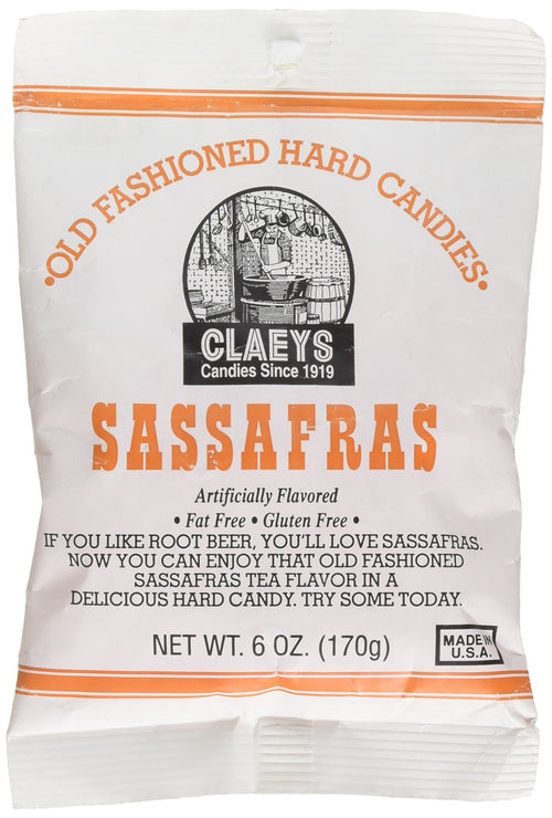 Claey's Old Fashioned Hard Candy, Sassafras, 6 oz Bag