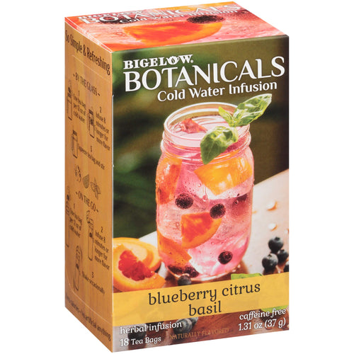 Bigelow Botanicals Cold Water Infusion Tea, Blueberry Citrus Basil, 18 Count