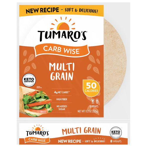 Tumaro's Multi Grain Carb Wise Wraps, 8 Count
