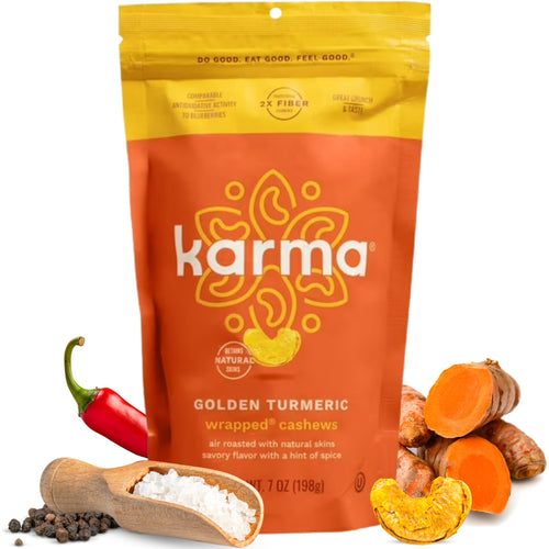 Karma Nuts Golden Turmeric Wrapped Whole Cashews, 7 oz