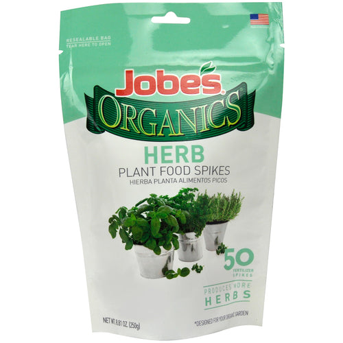 Jobe's Organics Herb Garden Fertilizer Spikes, 50 Count
