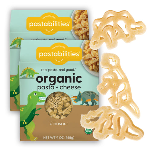 Pastabilities Organic Dinosaur Shaped Mac and Cheese, 9 oz (Pack of 2)