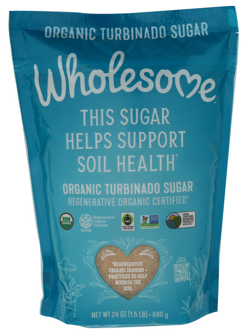 Wholesome Sweeteners Turbinado Sugar, 24 oz