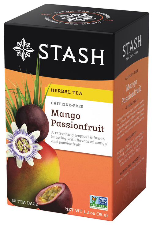 Stash Tea Mango Passionfruit Herbal Tea, 20 Count