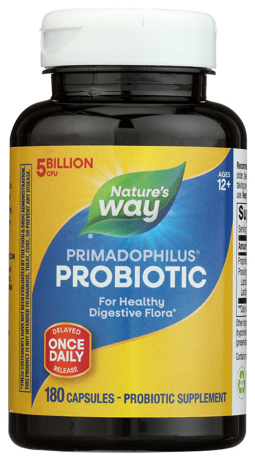 Nature's Way Primadophilus Probiotic, 5 Billion CFU, 180 Capsules