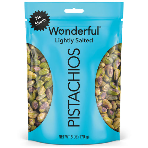 Wonderful Pistachios No Shells, Lightly Salted, 6 oz