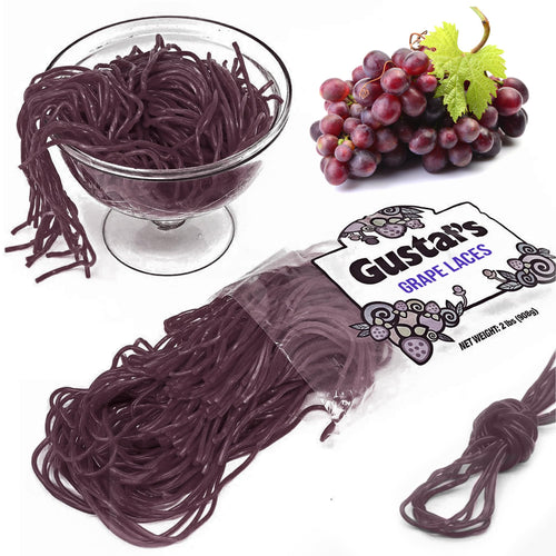 Gustaf's Juicy Grape Licorice Laces, 2 lb Bag