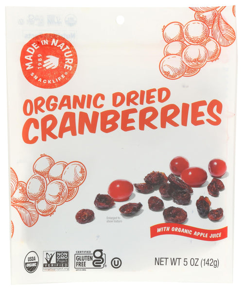 Made In Nature Organic Dried Cranberries, 5 oz