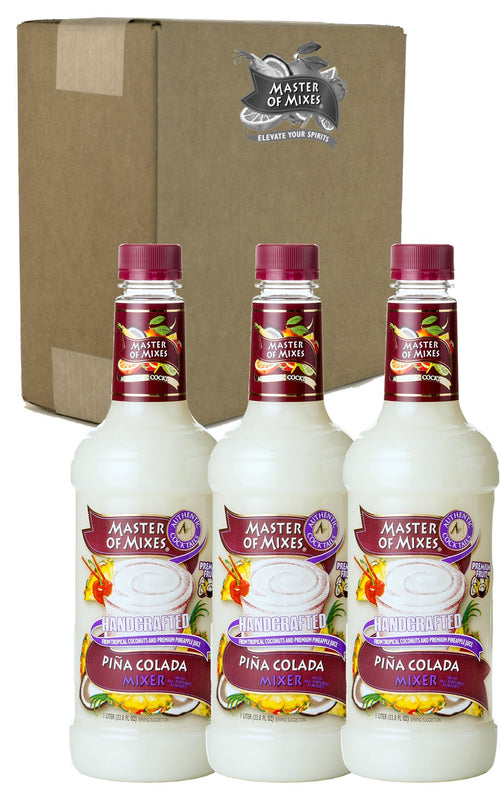 Master of Mixes Pina Colada Drink Mix, 1 Liter Bottle (Pack of 3)