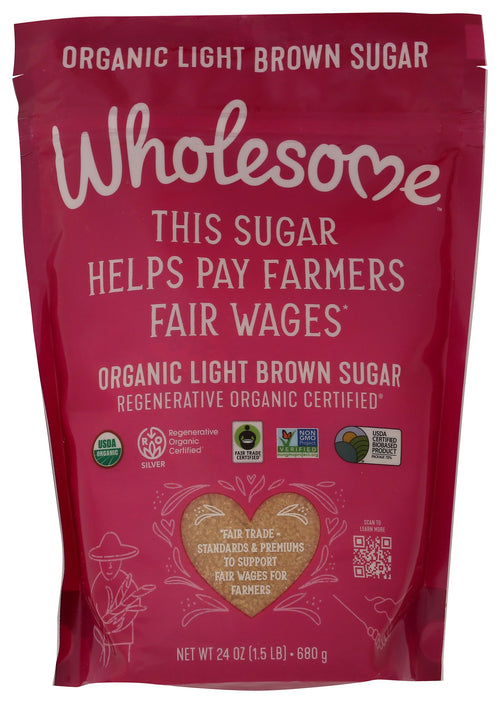Wholesome Sweeteners Organic Light Brown Sugar, 24 oz
