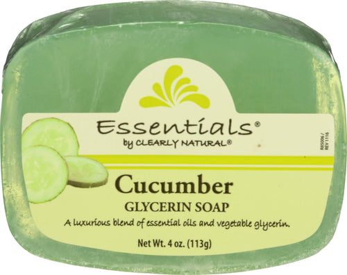 Clearly Natural Glycerine Soap Bar, Cucumber, 4 oz