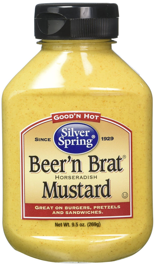 Silver Springs Beer & Brat Mustard, 9.48 oz (Pack of 2)