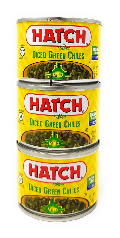 Hatch Farms Fire-Roasted Diced Green Chiles, Mild (Pack of 3)