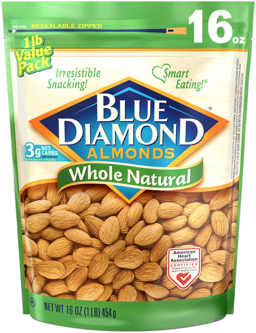 Blue Diamond Gluten-Free Whole Natural Almonds, 16 oz