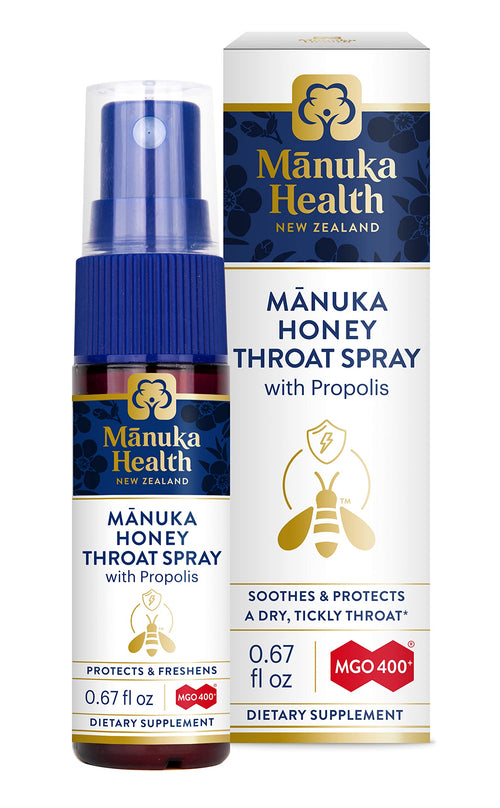 Manuka Health Manuka Honey Throat Spray with Propolis, 0.67 fl oz