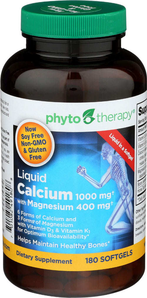 Phyto-Therapy Calcium Liquid Softgels, 180 Count