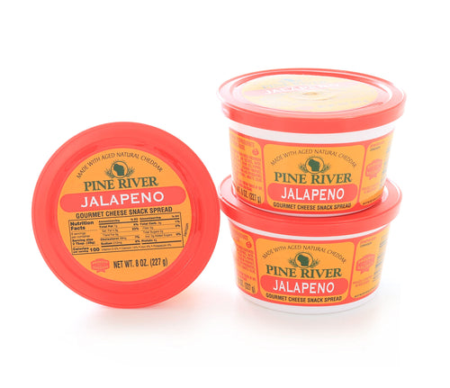 Pine River Jalapeno Cheese Spread, 8 oz Tubs (Pack of 3)