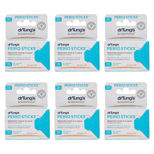 Dr. Tung's Thin Dental Sticks, 100 Count (Pack of 6)