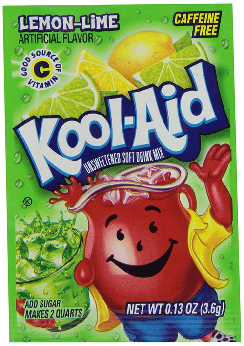 Kool-Aid Lemon Lime Unsweetened Powdered Drink Mix, 0.13 oz Packet
