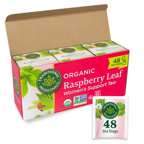 Traditional Medicinals Organic Raspberry Leaf Tea, 16 Tea Bags (Pack of 3)